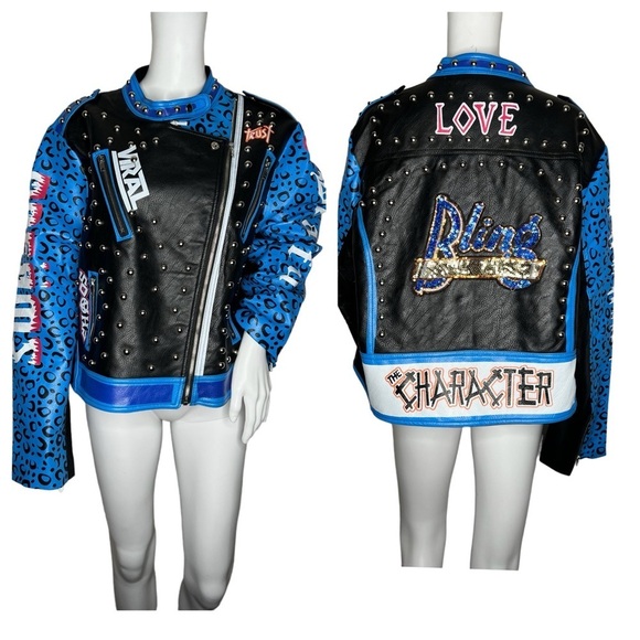 For Her NYC Women’s Studded Bling Moto Jacket - Picture 1 of 16